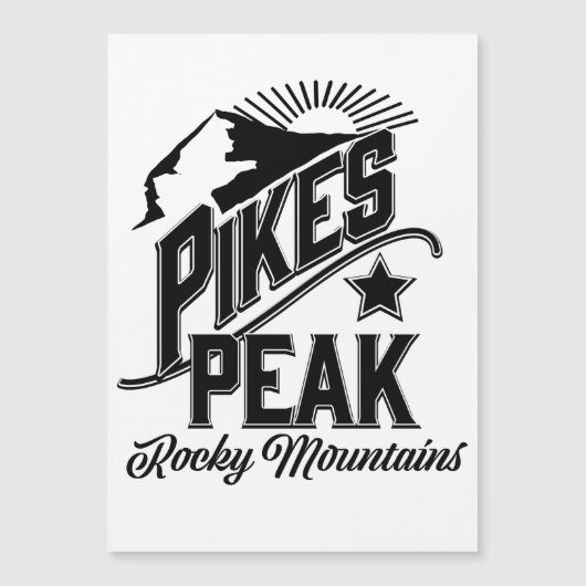 Pikes Peak rotsachtige bergen Vintage kunst (Voorkant)