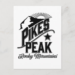 Pikes Peak rotsachtige bergen Vintage kunst Briefkaart