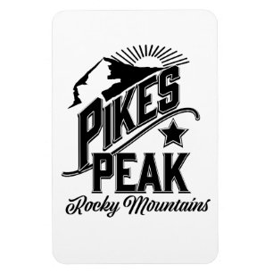 Pikes Peak rotsachtige bergen Vintage kunst Magneet
