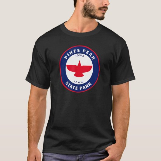 Pikes Peak State Park Iowa Ia Eagle Vacation Souve T-shirt (Voorkant)