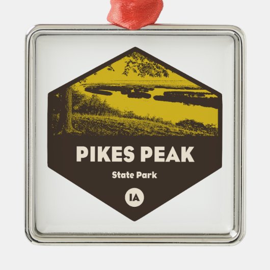 Pikes Peak State Park Iowa Metalen Ornament (Voorkant)