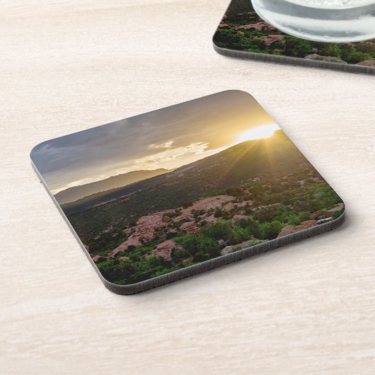 Pikes Peak Sunset Haze Onderzetters Set (Linkerzijde)