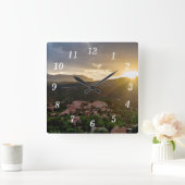 Pikes Peak Sunset Haze Wandklok (Huis)