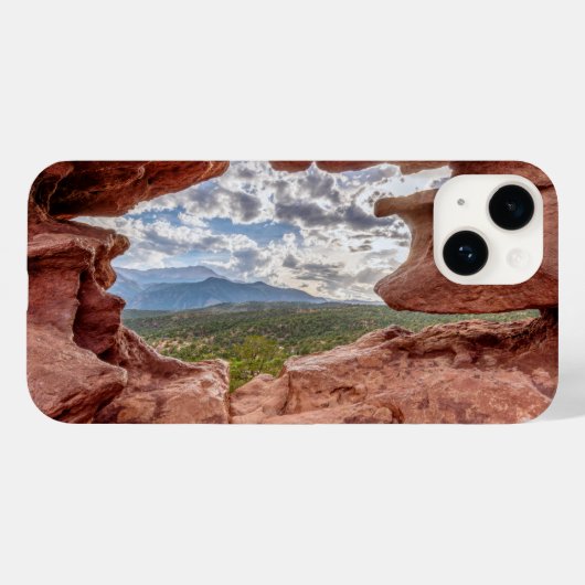 Pikes peak through a Rock Hole Case-Mate iPhone Case (Achterkant (horizontaal))