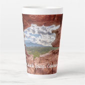 Pikes Peak Through a Rock Hole Latte Mok (Voorkant)