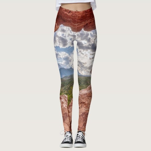 Pikes peak through a Rock Hole Leggings (Voorkant)