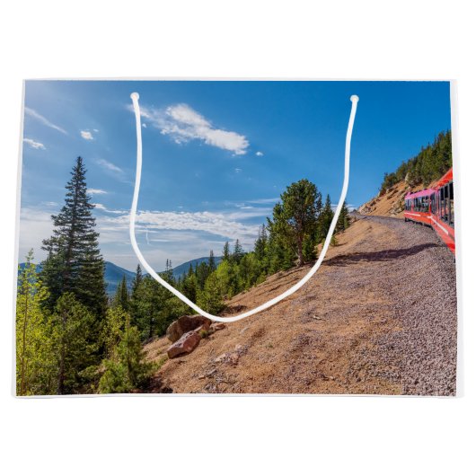Pikes Peak Trai Ride Grote Gift Bag Groot Cadeauzakje (Voorkant)