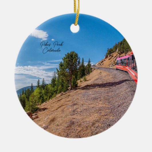 Pikes Peak Train Ride Circle Ornament (Voorkant)