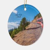 Pikes Peak Train Ride Circle Ornament (Links)