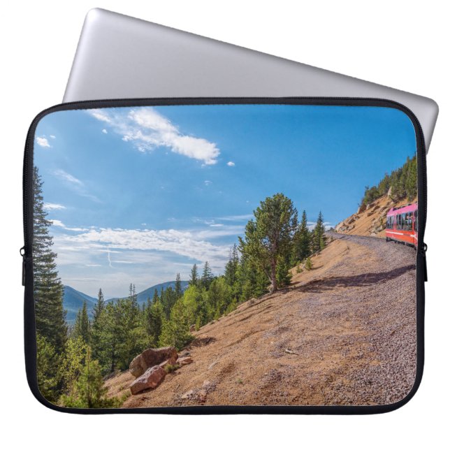 Pikes Peak Train Ride Laptop Sleeve Hoesje (Voorkant)