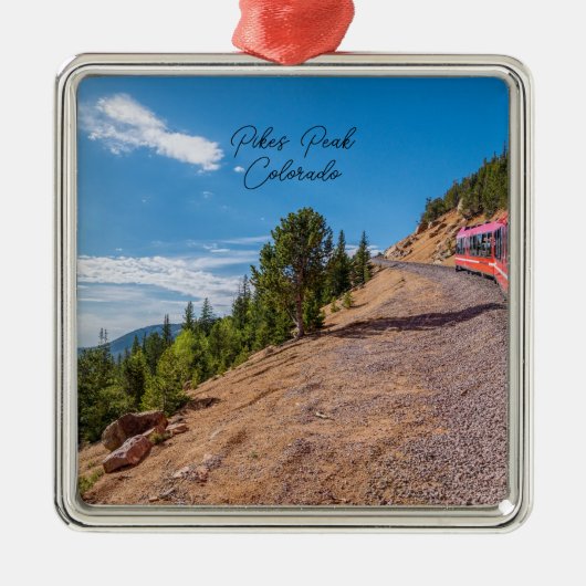 Pikes Peak Train Ride Premium Ornament (Voorkant)