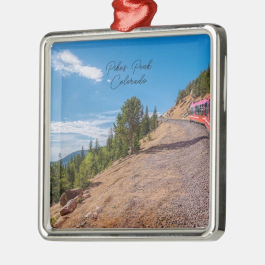 Pikes Peak Train Ride Premium Ornament (Links)