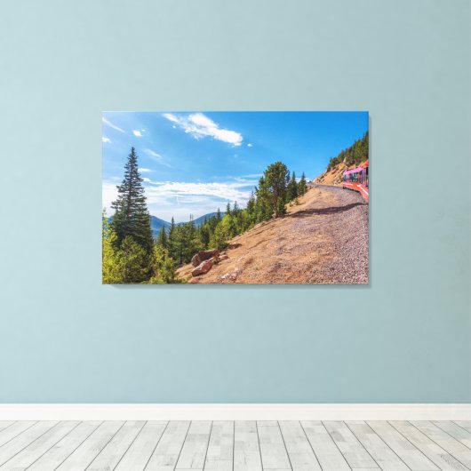 Pikes Peak Trein Ride Canvas Print (Insitu (Houten vloer))