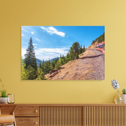 Pikes Peak Trein Ride Canvas Print (Insitu (Woonkamer))