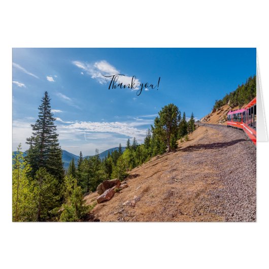 Pikes Peak Trein Rit Dank u Notecard (Voorkant Horizontaal)