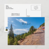 Pikes Peak Treinrit Dank je Postkaart (Voorkant / Achterkant)