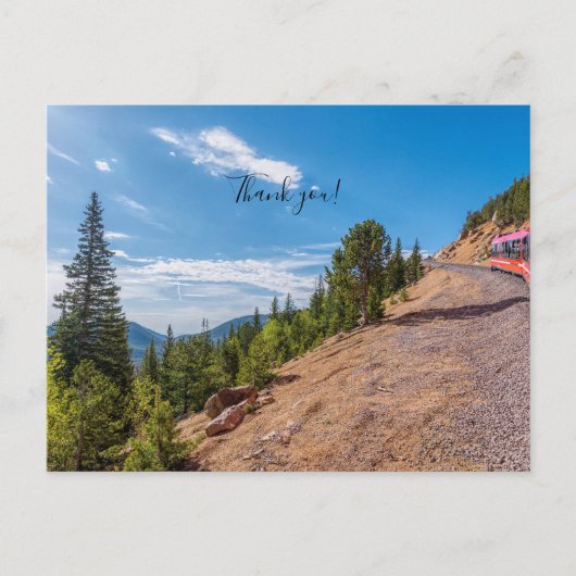 Pikes Peak Treinrit Dank je Postkaart (Voorkant)