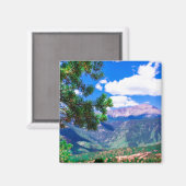 Pikes Peak uit de tuin van de goden Magneet (Voorkant / Achterkant)