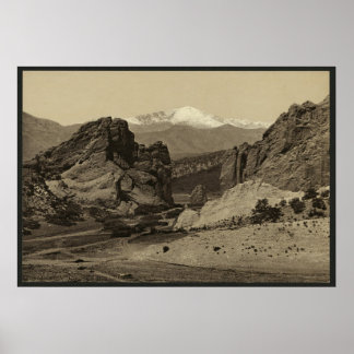 Pike's Peak uit de tuin van de goden Poster