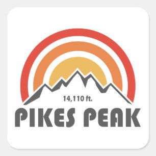 Pikes Peak Vierkante Sticker