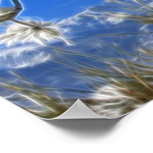 Pikes Peak Winter Snow Covered Fractal Art Poster (Hoek)