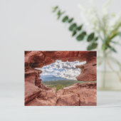 Pikes Peek Through a Rock Hole Briefkaart (Staand voorkant)