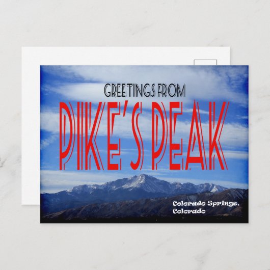 Pike's piek briefkaart (Voorkant / Achterkant)