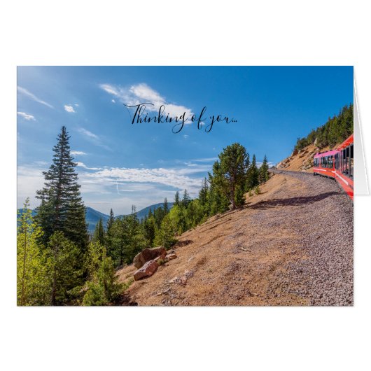 pikes piek trein rijden denken aan je Kaart (Voorkant Horizontaal)