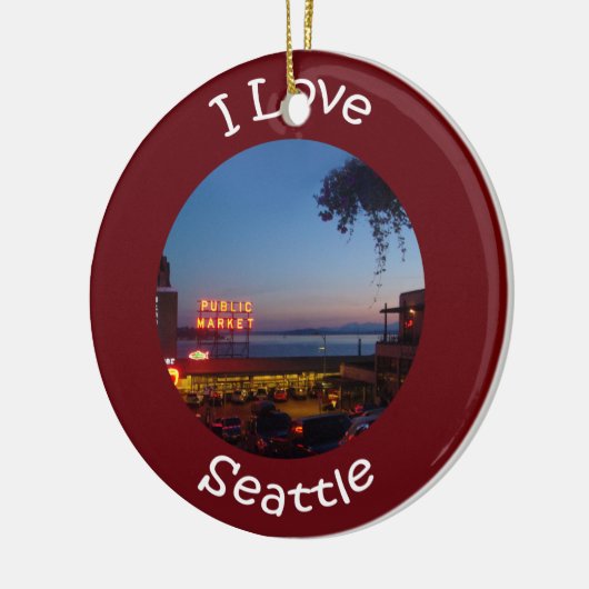 Pikes Place Market Keramisch Ornament (Links)