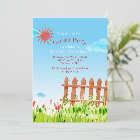 piket hek uitnodiging (Staand voorkant)