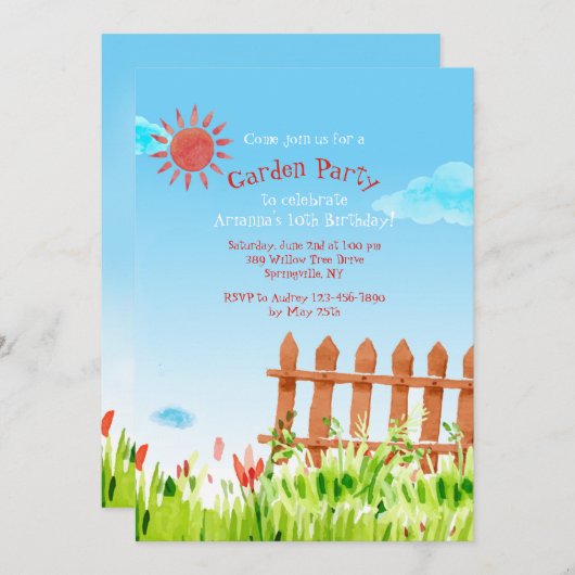 piket hek uitnodiging (Voorkant / Achterkant)