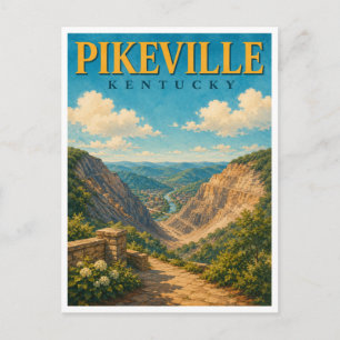 Pikeville Kentucky Cut-Through GeoSaga Briefkaart