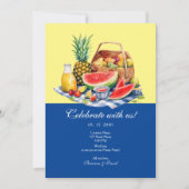 Piknik Bruiloftsreceptie Vier Met Ons Kaart (Voorkant)