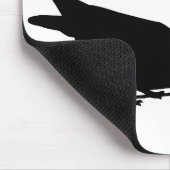 pikorde, zwarte vogel en rode harten. muismat (Hoek)