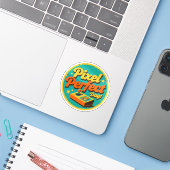 Piksel Perfecte Dag Grappig Retro Gaming Design Sticker (Laptop met iPhone)
