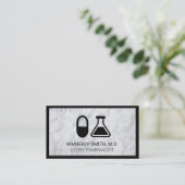 Pil en beaker | apotheker visitekaartje (Staand voorkant)