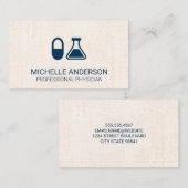 Pil en beaker | Farmaceutisch Visitekaartje (Voorkant / Achterkant)