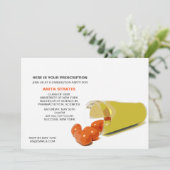 Pil Fles Pharmacist Afstuderen Invitation Kaart (Staand voorkant)