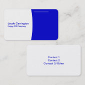 Pil in vorm (blauw) visitekaartje (Voorkant / Achterkant)