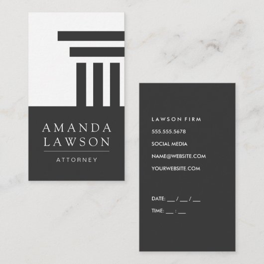 Pilaar Logo Afsprakenkaartje (Voorkant / Achterkant)