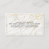 Pilaar Veer Logo | Gouden Rand | Marmer Visitekaartje (Achterkant)