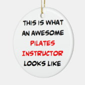 pilaatinstructeur, geweldige keramisch ornament (Links)