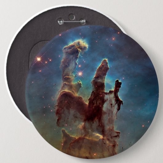 Pilaren der schepping, Adelaarsnevel Hubble Space Ronde Button 6,0 Cm (Voorkant /achterkant)