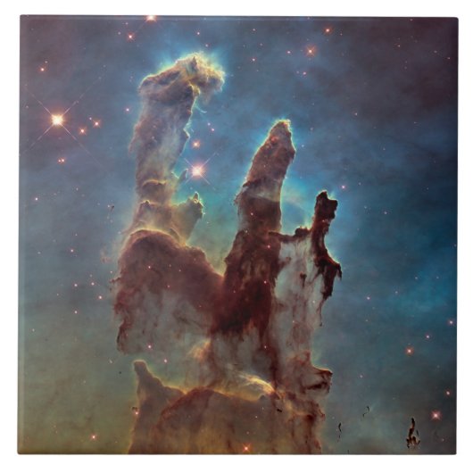Pilaren der Schepping, Adelaarsnevel Hubble Space Tegeltje (Voorkant)