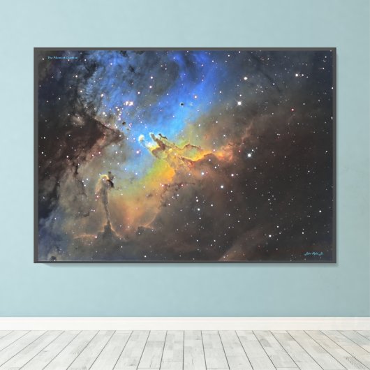Pilaren der Schepping - Uitstekende Canvas Print (Insitu (Houten vloer))