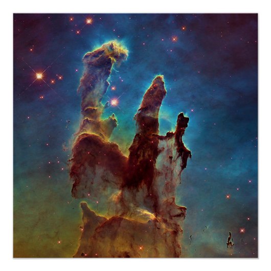 Pilaren van de Schepping Adelaar Nevel Abstract Co Perfect Poster (Voorkant)