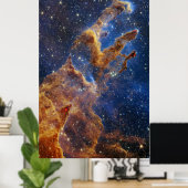 Pilaren van de Schepping Adelaarsnevel Webb-telesc Poster (Thuiskantoor)