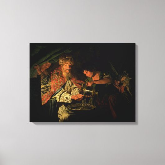 Pilate Washing his Hands (olie op canvas) Canvas Afdruk (Voorkant)