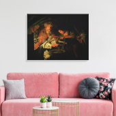 Pilate Washing his Hands (olie op canvas) Canvas Afdruk (Insitu (Woonkamer))