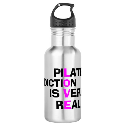 Pilates Addication Bottle - Unieke Funny Gift Waterfles (Voorkant)